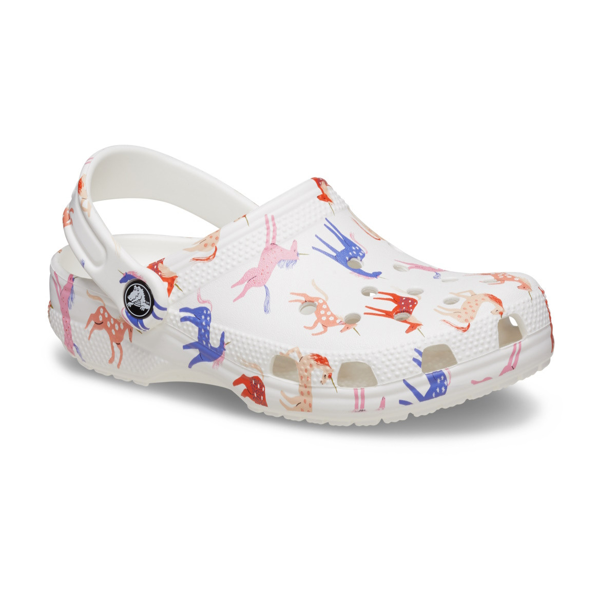 Saboti Crocs Classic Toddler Character Print Clog Alb - Unicorn - imagine 8